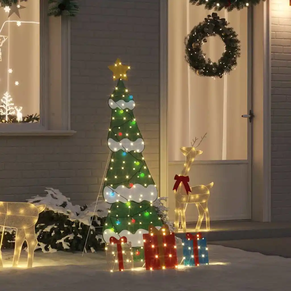 Illuminated Christmas Tree with 3 Gift Boxes 2D Warm