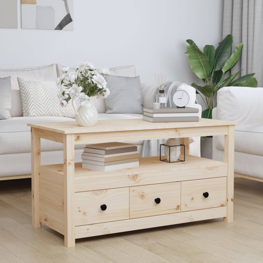 Coffee Table 102x Solid Pine Wood Product Image