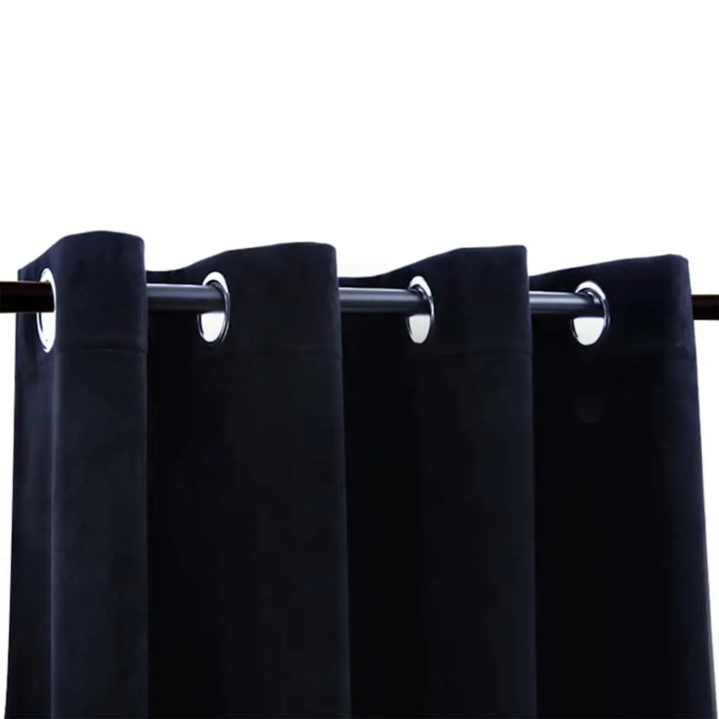 blackout curtains with eyelets, 2 pieces, velvet,