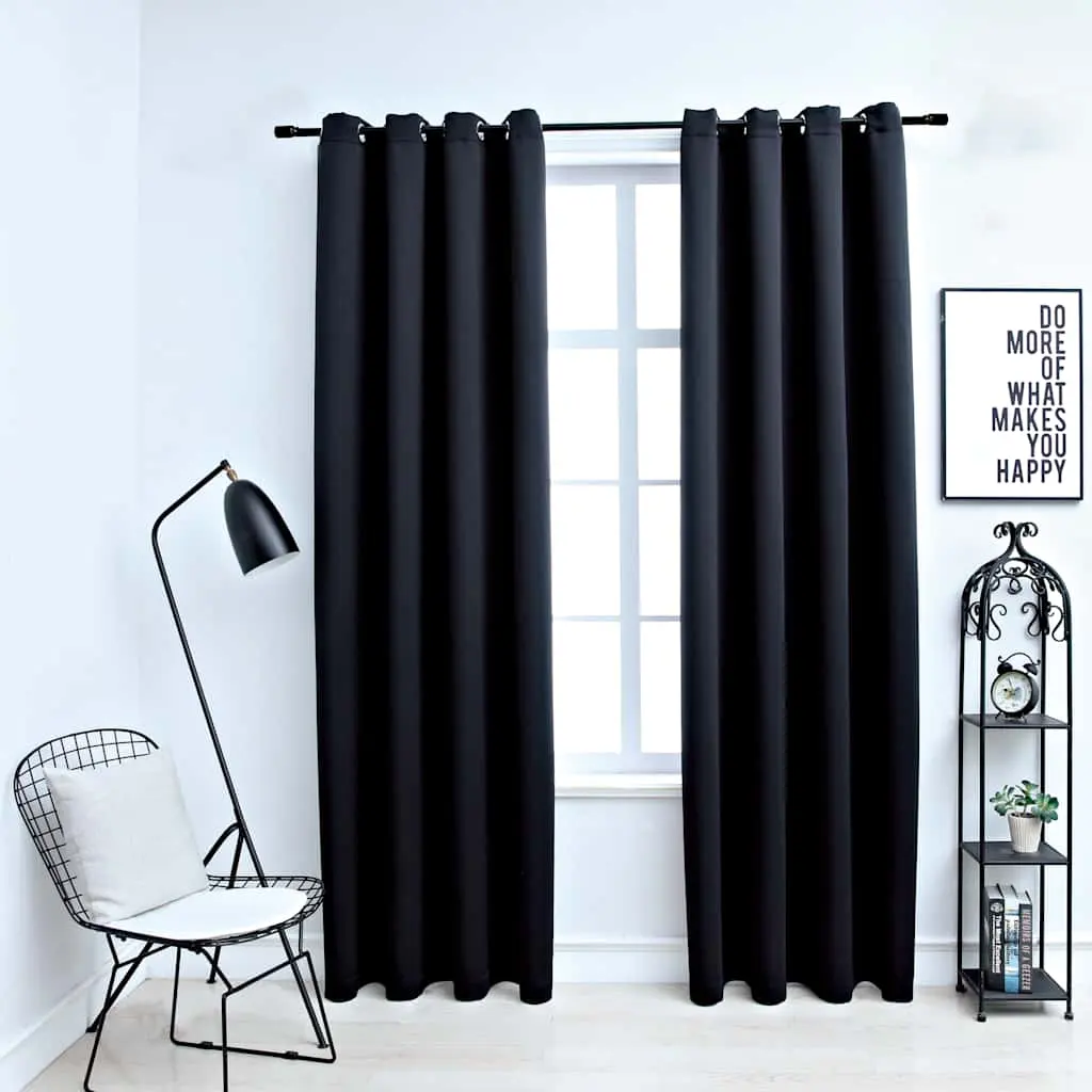 blackout curtains with metal eyelets, .