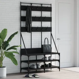 Clothes Rack with Shoe Shelf 100x