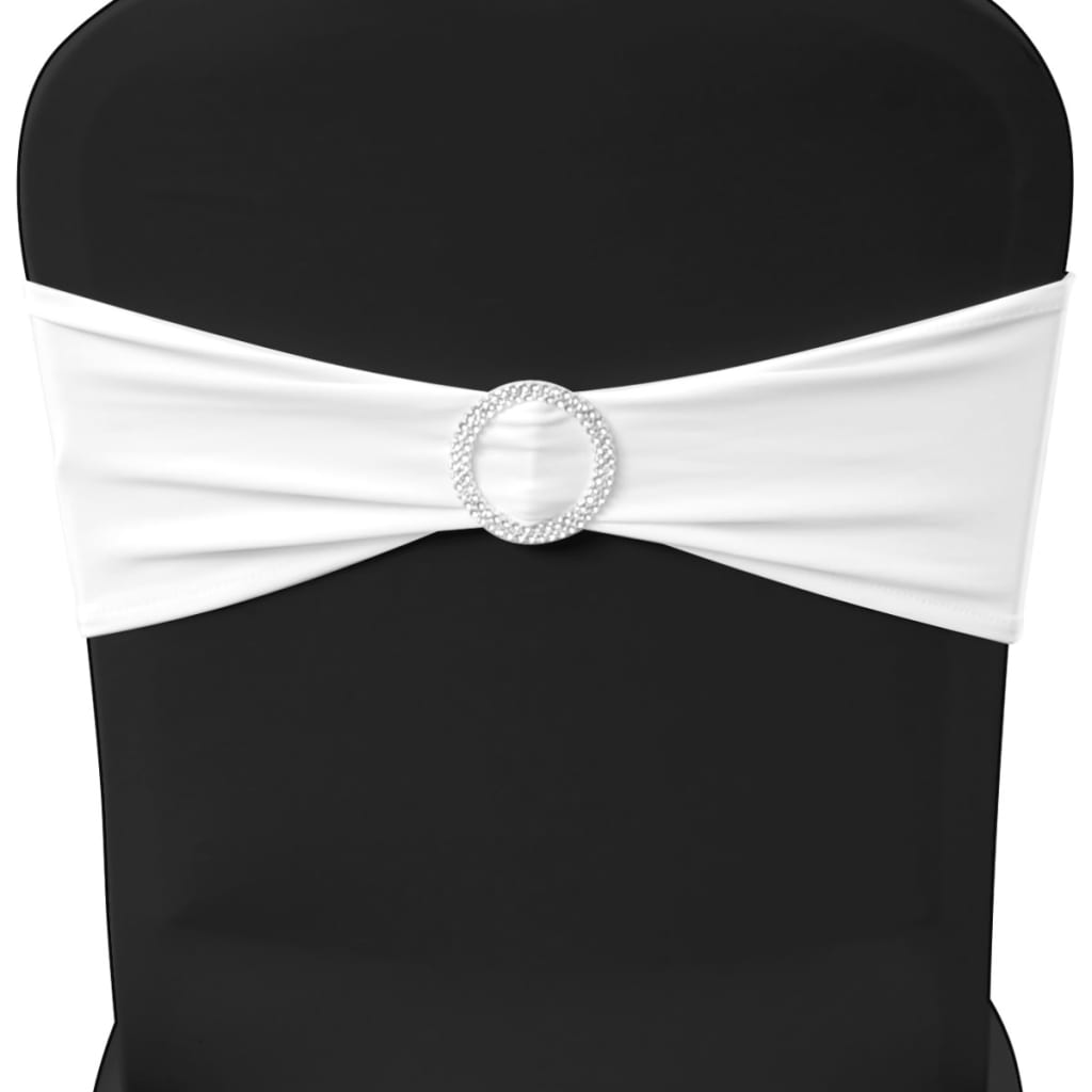 25 x Chair Sash Stretch Bows + Diamond Buckle