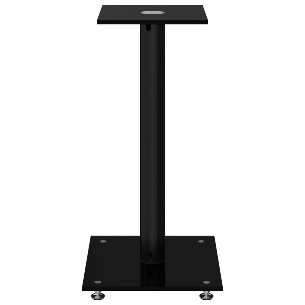 Speaker Stands, 2 pcs., Tempered Glass, 1 Column