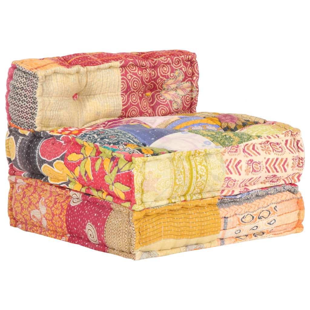   Modular Pouf Patchwork   Modular Pouf with