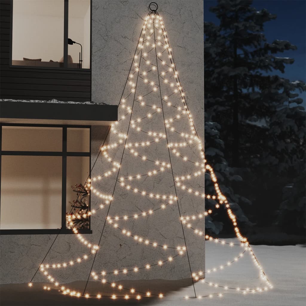 LED wall tree with metal hooks, 720 warm white LEDs, 5m