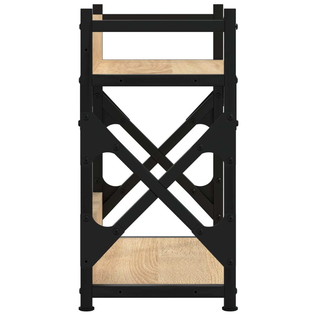   Printer Stand with 2 Shelves, Sonoma Oak, 40x Wood Material