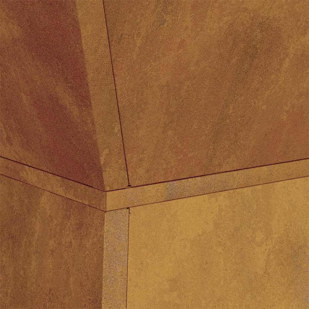 Stahl-Pflanzsäulen-Pflanzgefäß mit trapezförmigem Design für die Gartendekoration und Pflanzenpräsentation_voghion.com