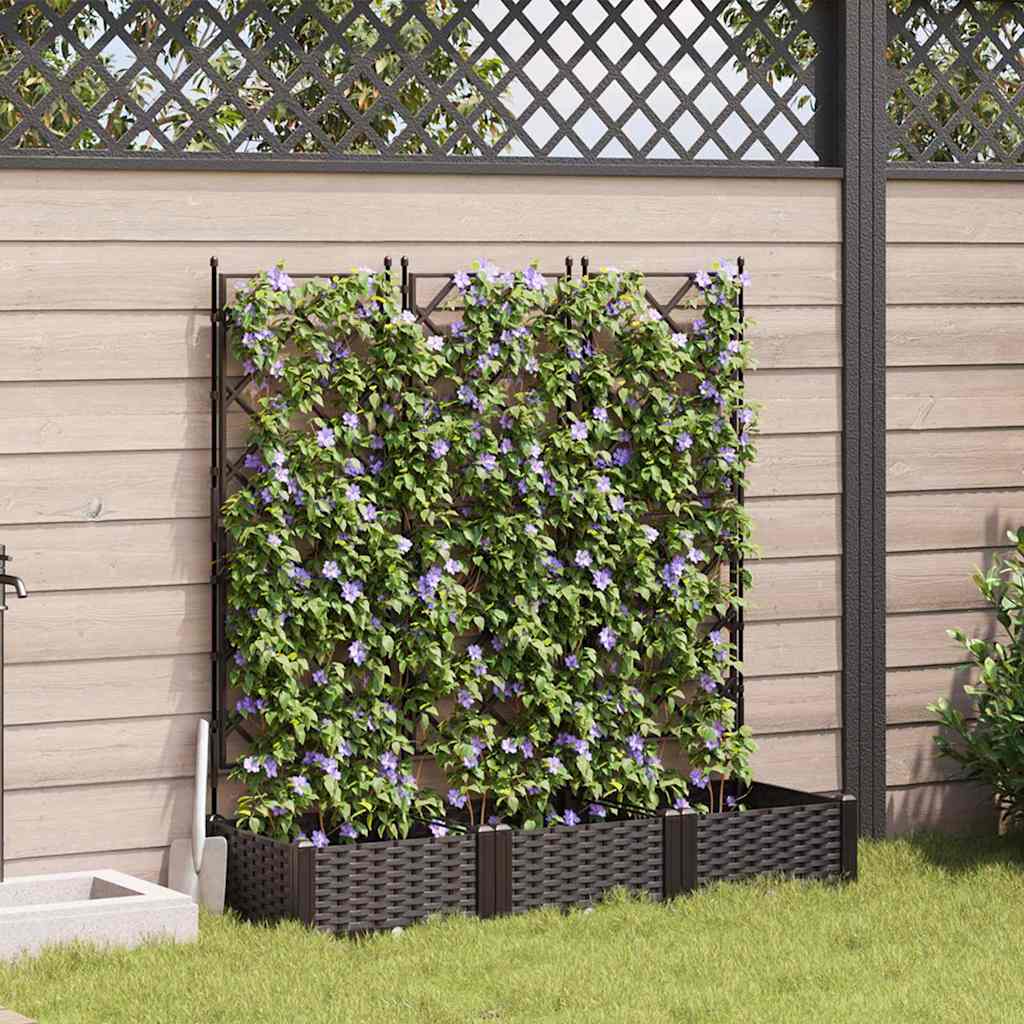   Garden Planter with Grid 3 pcs 120 x
