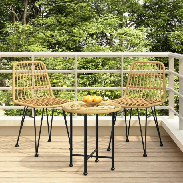 Garden Chairs, ., 48x PE rattan Brown - Shop at LoveMi