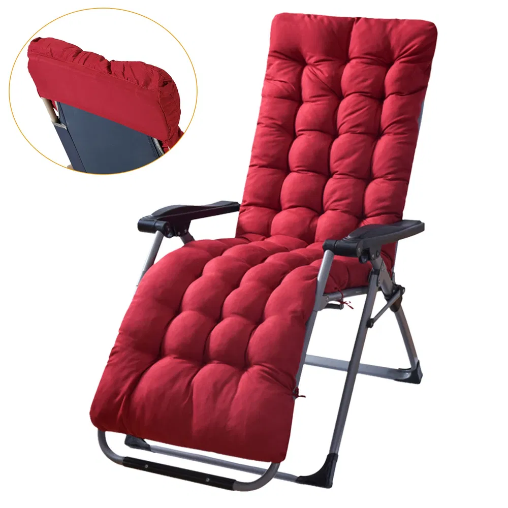 67x22in Chaise Lounger Cushion Recliner Rocking Chair Sofa Mat Deck Chair Cushion image 8