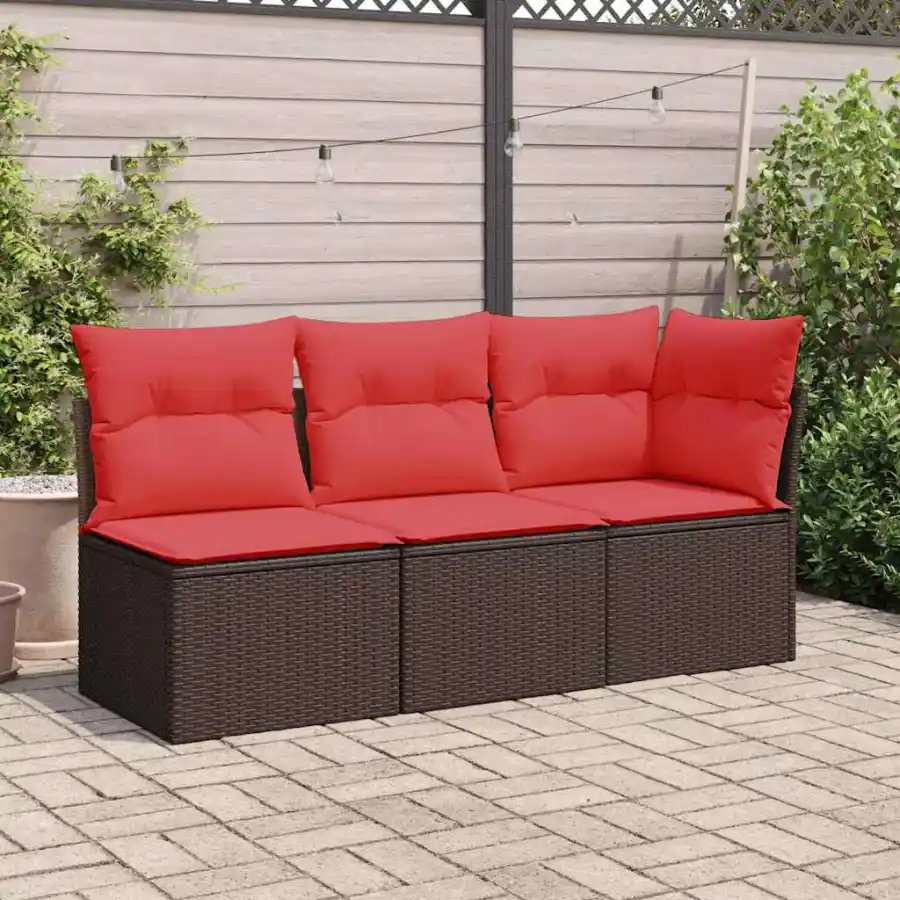 Garden armchair without armrests with cushion