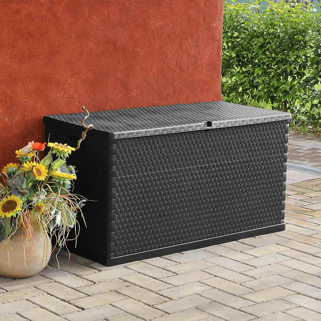 Gartenaufbewahrungsbox Anthrazit 120x PP-Rattan_voghion.com
