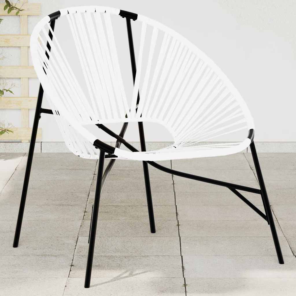 Egg Shaped Garden Chair, Poly Rattan Black And White - Shop at LoveMi