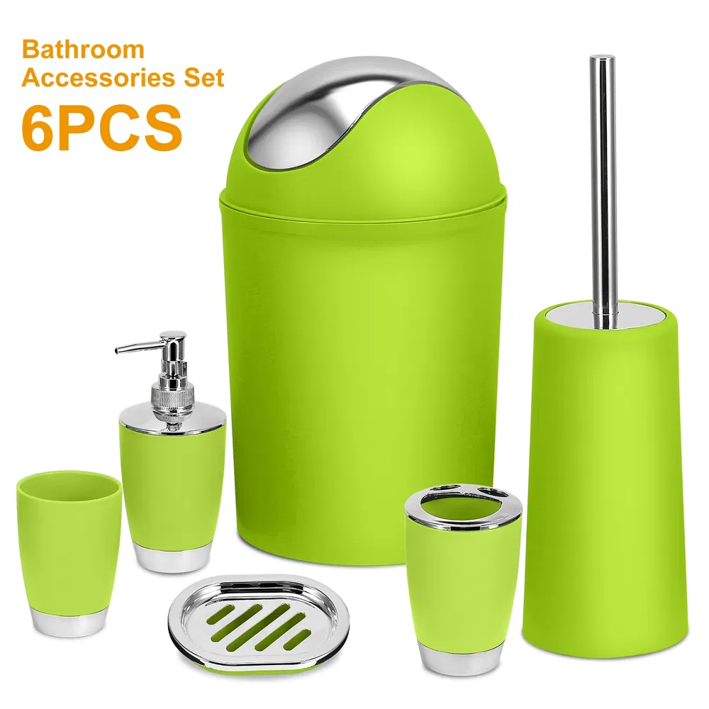 Bathroom Accessories Set Bathroom Set Ensemble Complete Soap Dispenser Toothbrush Holder Green - Shop at LoveMi
