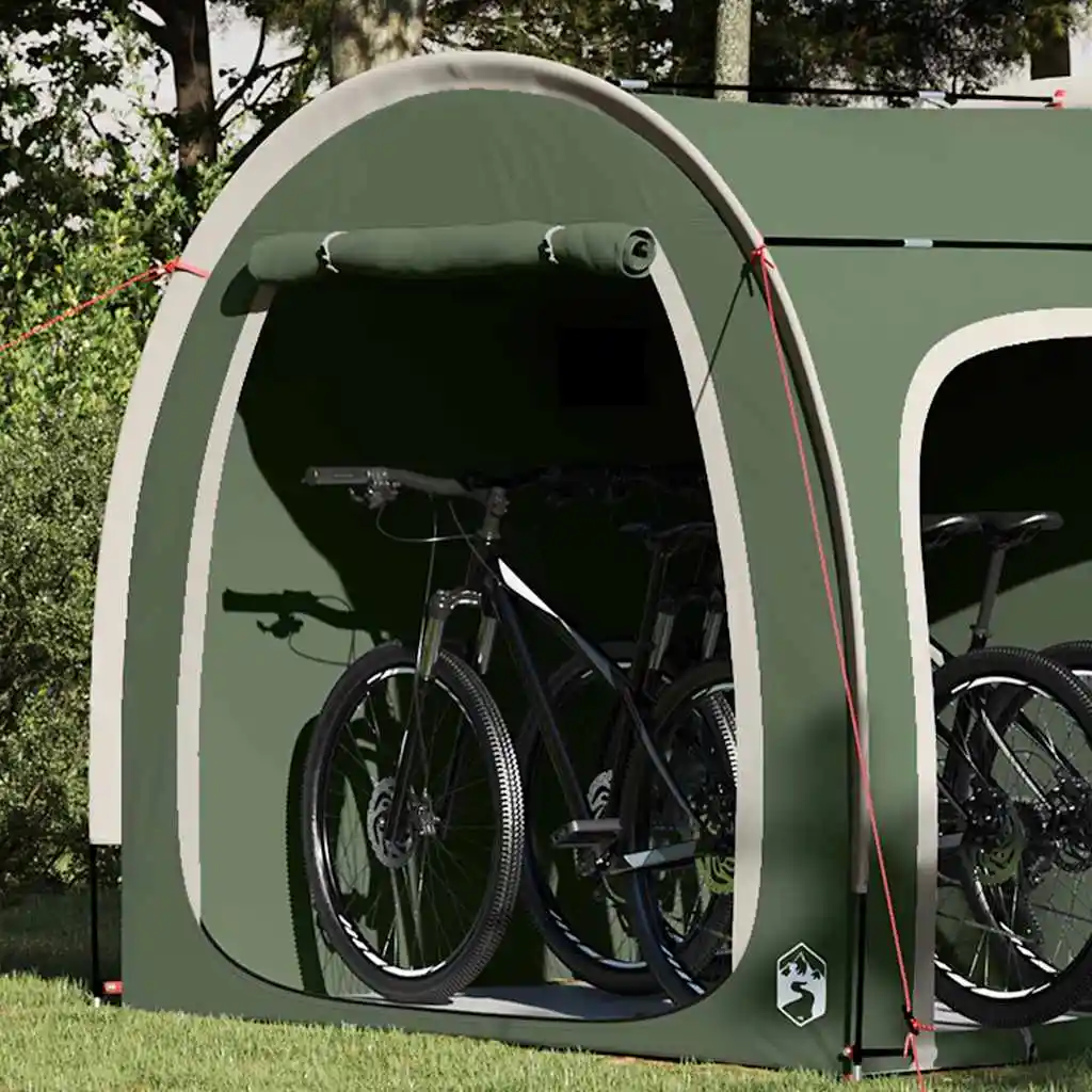 bicycle garage with roof and storage 218 x