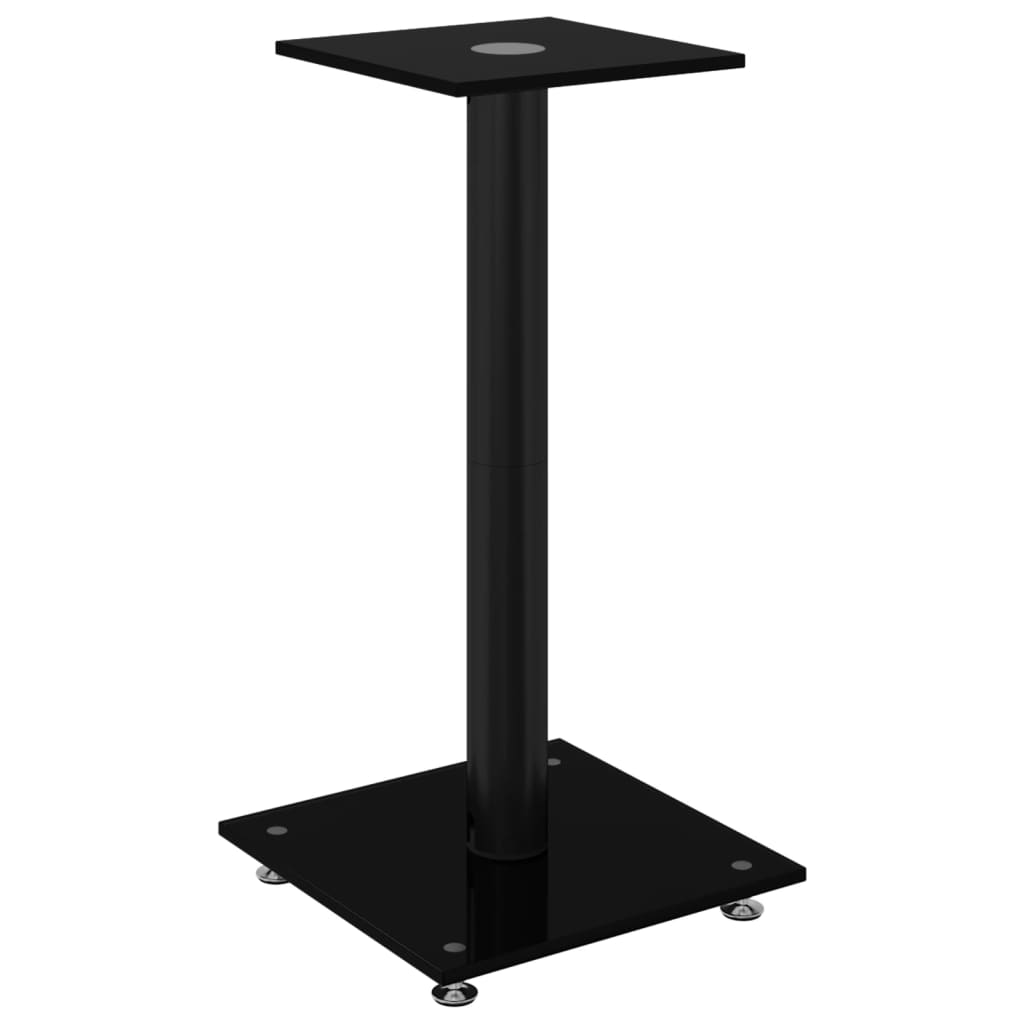   Speaker Stands, 2 pcs., Tempered Glass, 1 Column