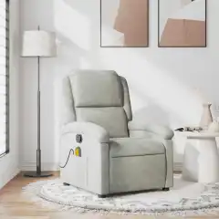 Relaxation Chair Velvet Relaxation Chair Velvet Relaxation Chair - Light Grey - View 1
