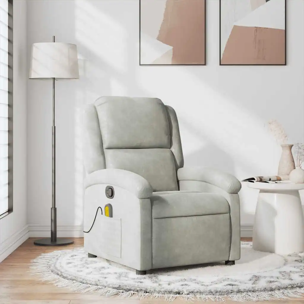 Relaxation Chair Velvet Relaxation Chair Velvet Relaxation Chair - Light Grey