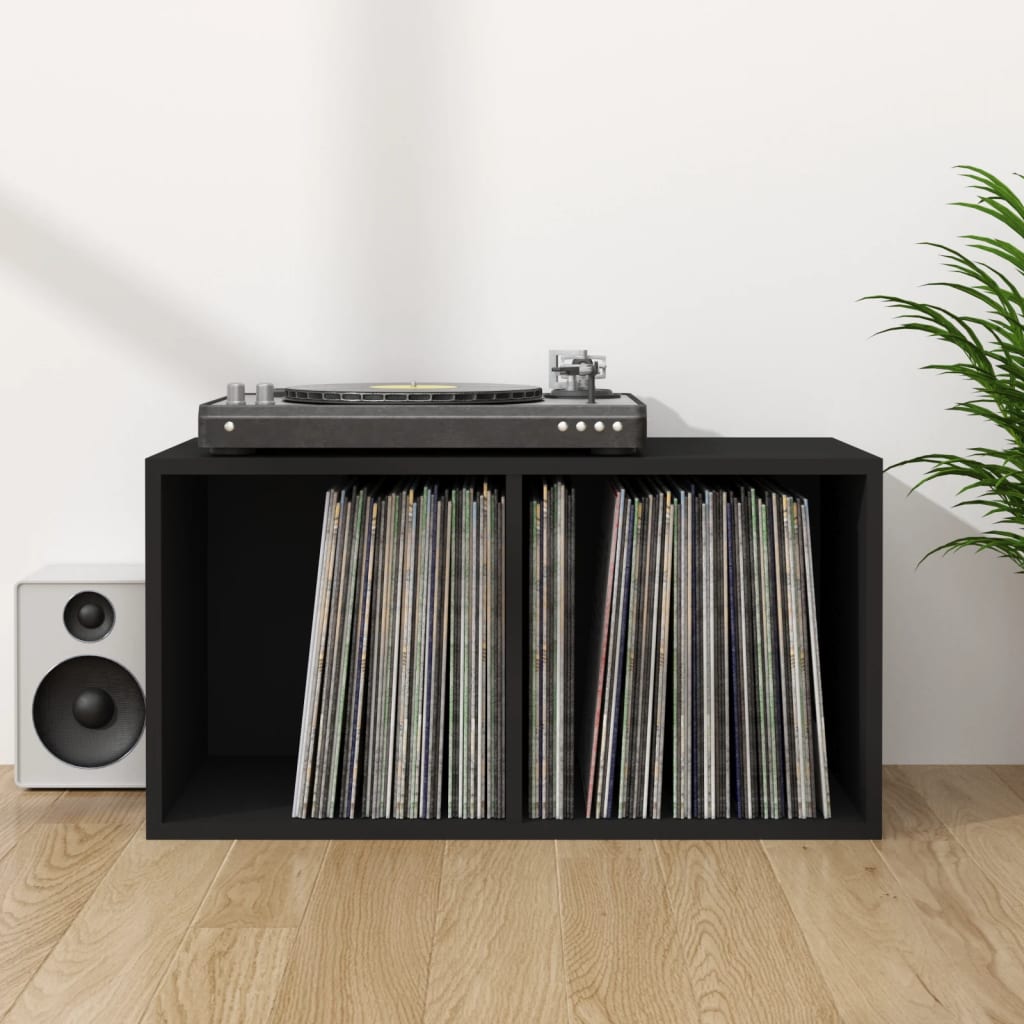 Record Storage Box 71x Wood Material Record Storage Box 71x Wood Material Black - Shop at LoveMi