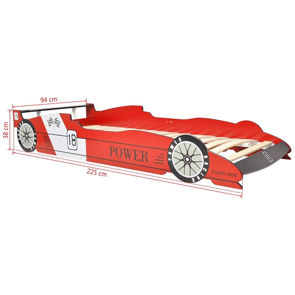   children's bed with LED in racing car design   children's bed