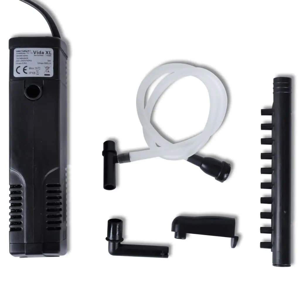 Aquarium filter pump, aquarium filter, Aquafilter 300L/h, aquarium filter pump with activated carbon