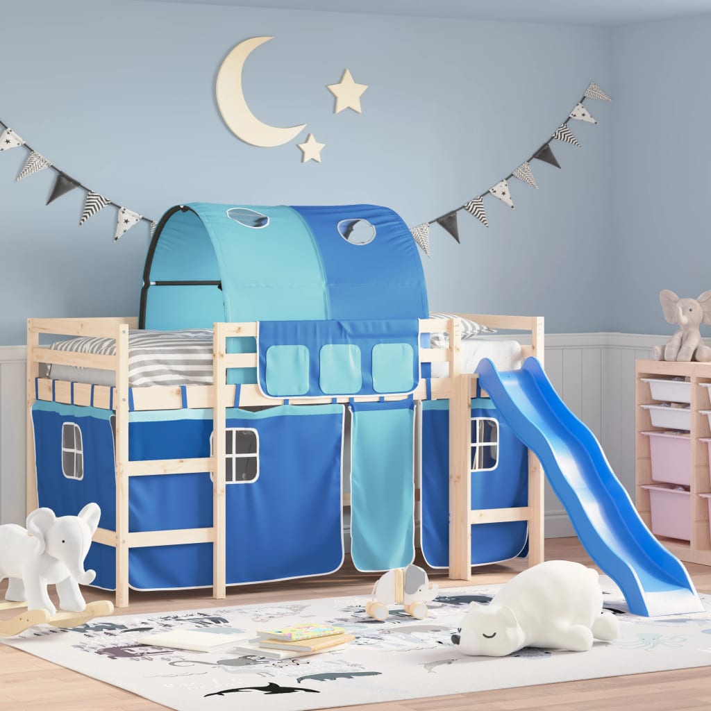 Curtains for Bunk Bed with Tunnel Polyester Blue - Shop at LoveMi