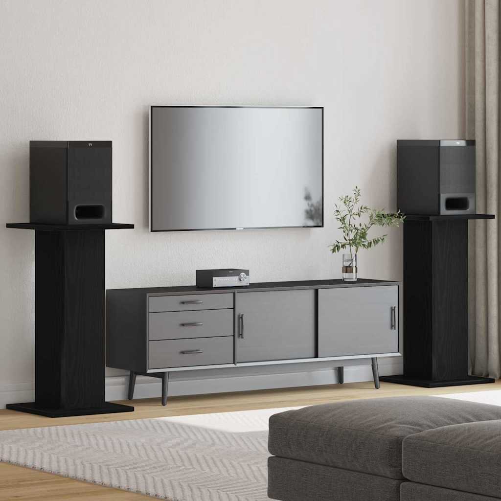 speaker stands, 2 pieces, 30x wood-based material. – 30 x 30 x 60 cm, Black oak look