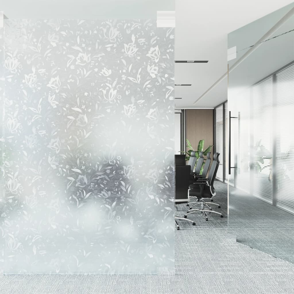   Window Film Matte Floral Pattern PVC   Window Film Matte