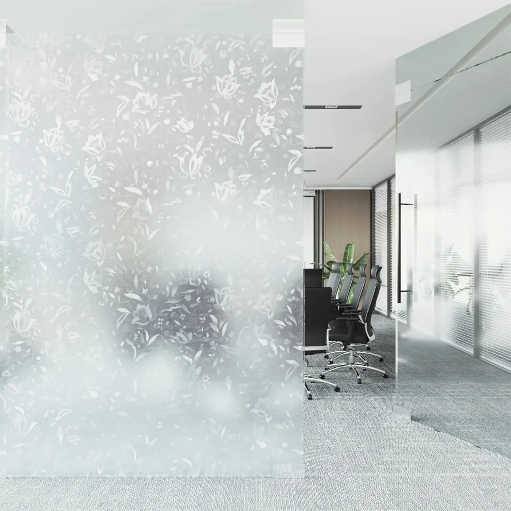 Window Film Matte Floral Pattern PVC   Window Film Matte