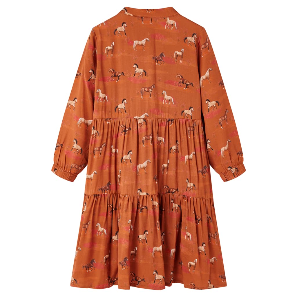 Children's dress cognac size 116