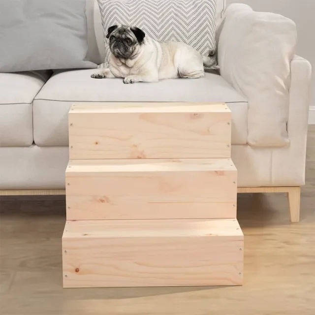 Pet Stairs 40x37, Solid Pine Wood Nature - Shop at LoveMi