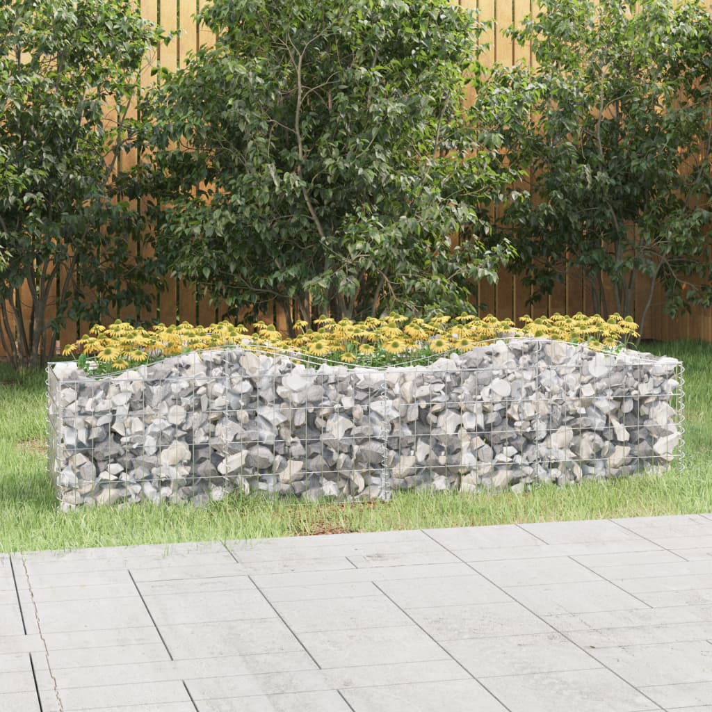   Gabion Raised Bed with Arch 200x Galvanized Iron  