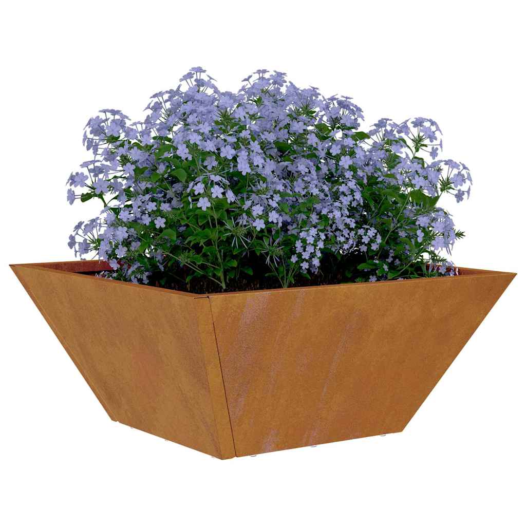 Rusty Steel Garden Bowl Planter, picture 2 of 4