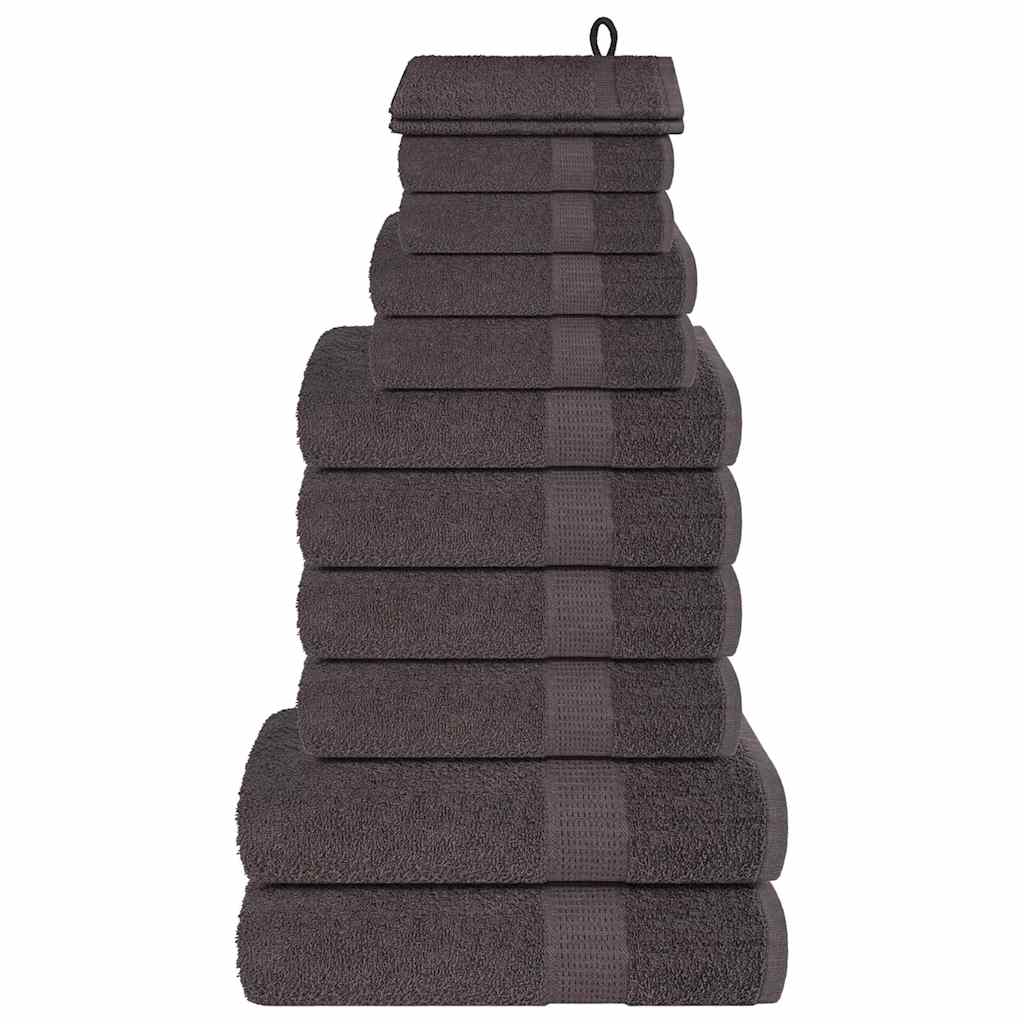   12-piece towel set, anthracite, 360 g/m², 100% cotton