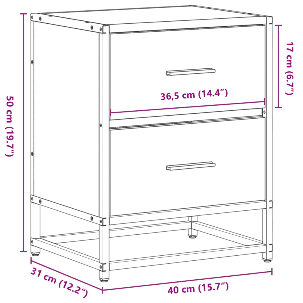 Nachttisch Smoked Oak – Bild 12