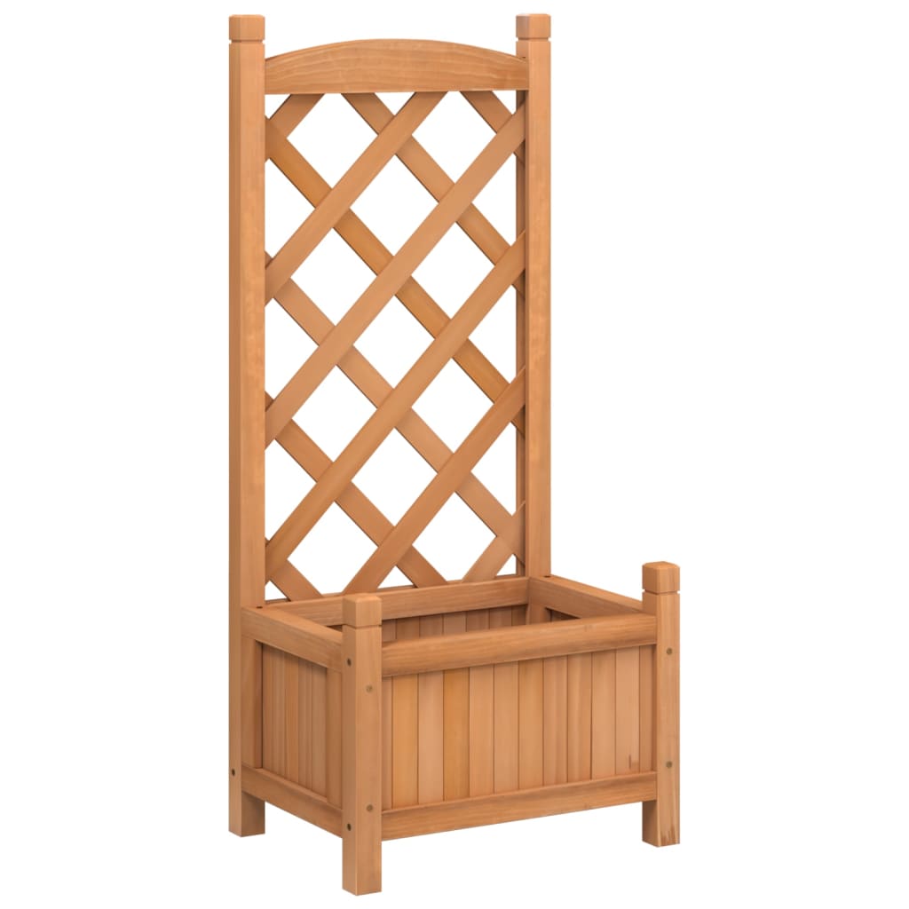 Wood Planter with Trellis