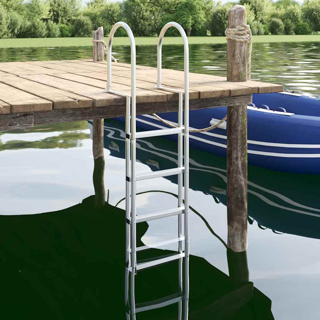 Dock Ladder 4-Step Silver 45 x 11. – 45 x 11.5 x 162 cm