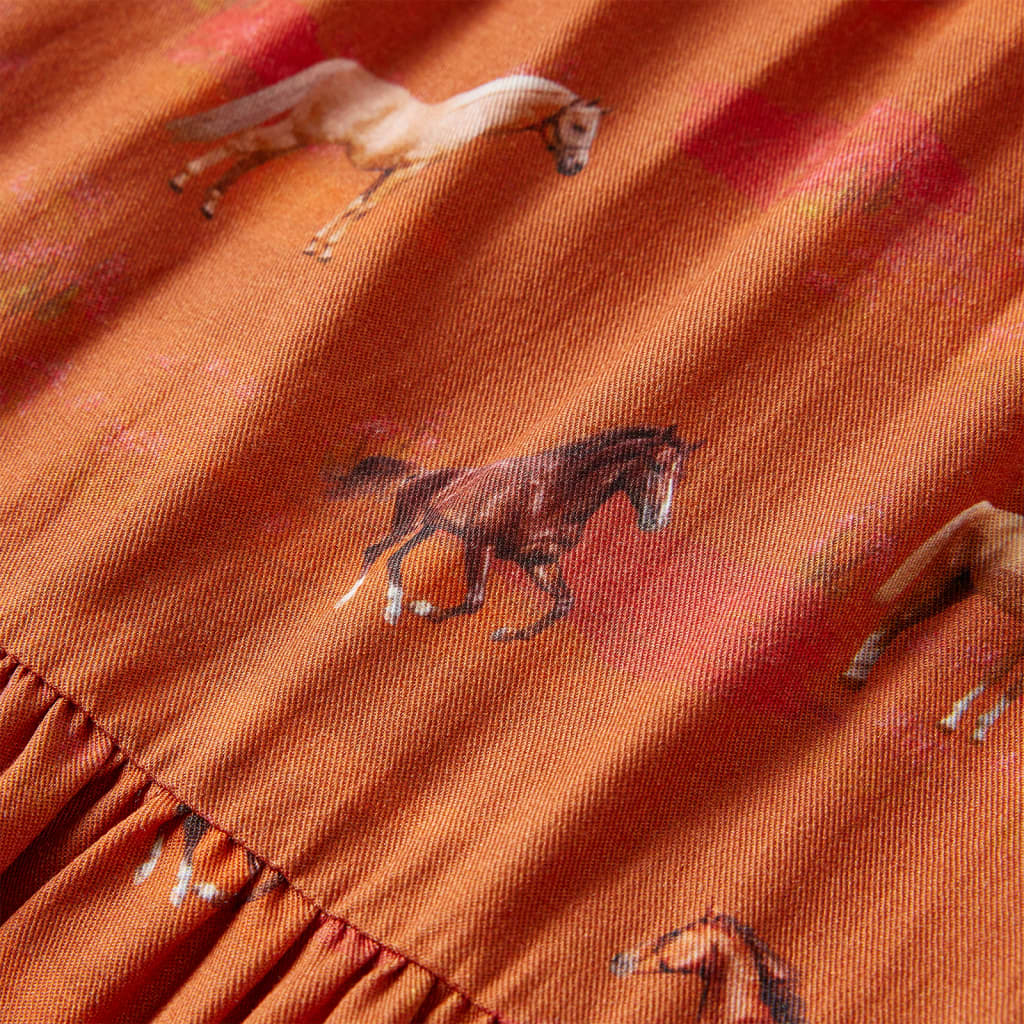 Children's dress cognac size 116