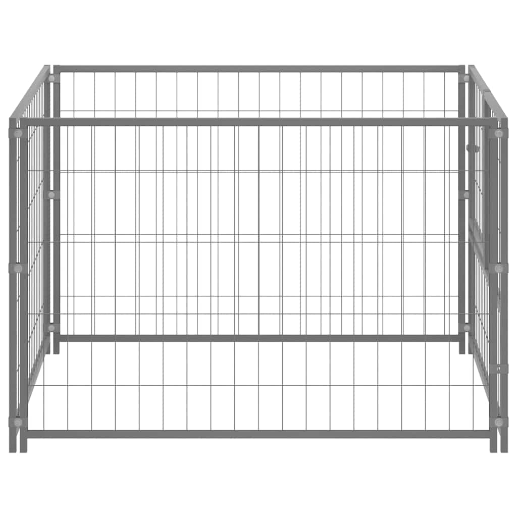  Dog Kennel Silver 100x