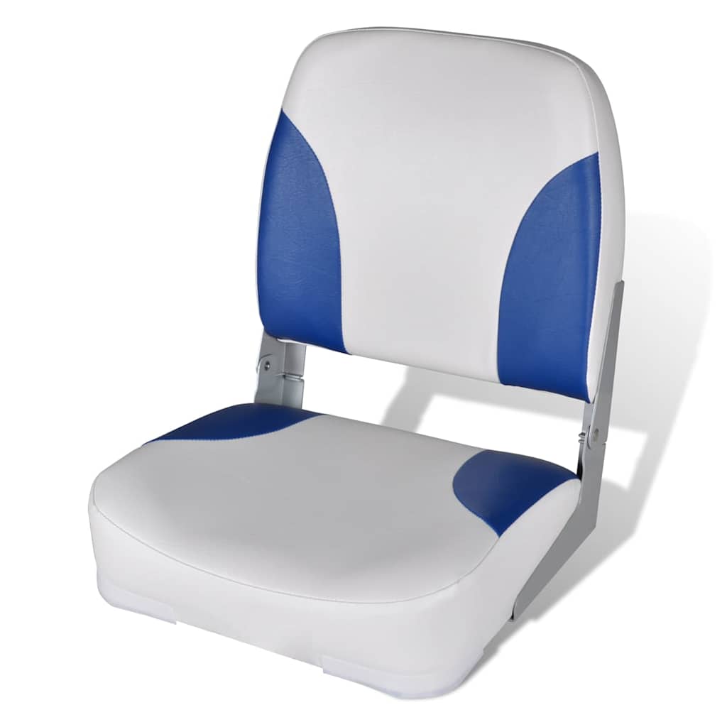 Folding Boat Seat – 41x – Blue and white, without swivel base and plinth