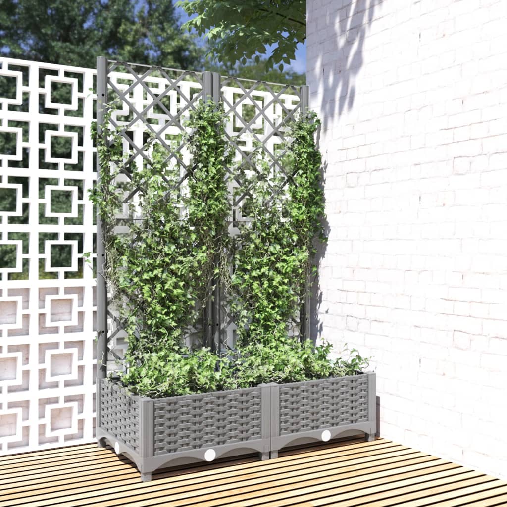   planter with trellis 80x40x121.5 cm PP  