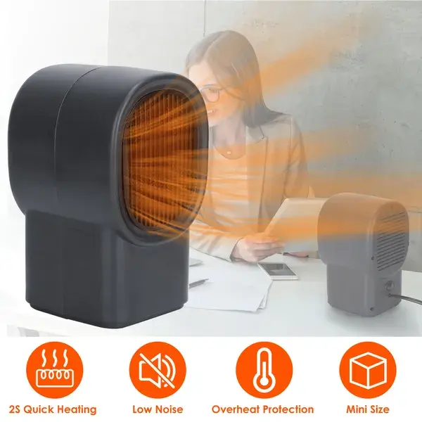 400W Portable Electric Space Heater Mini Desktop
