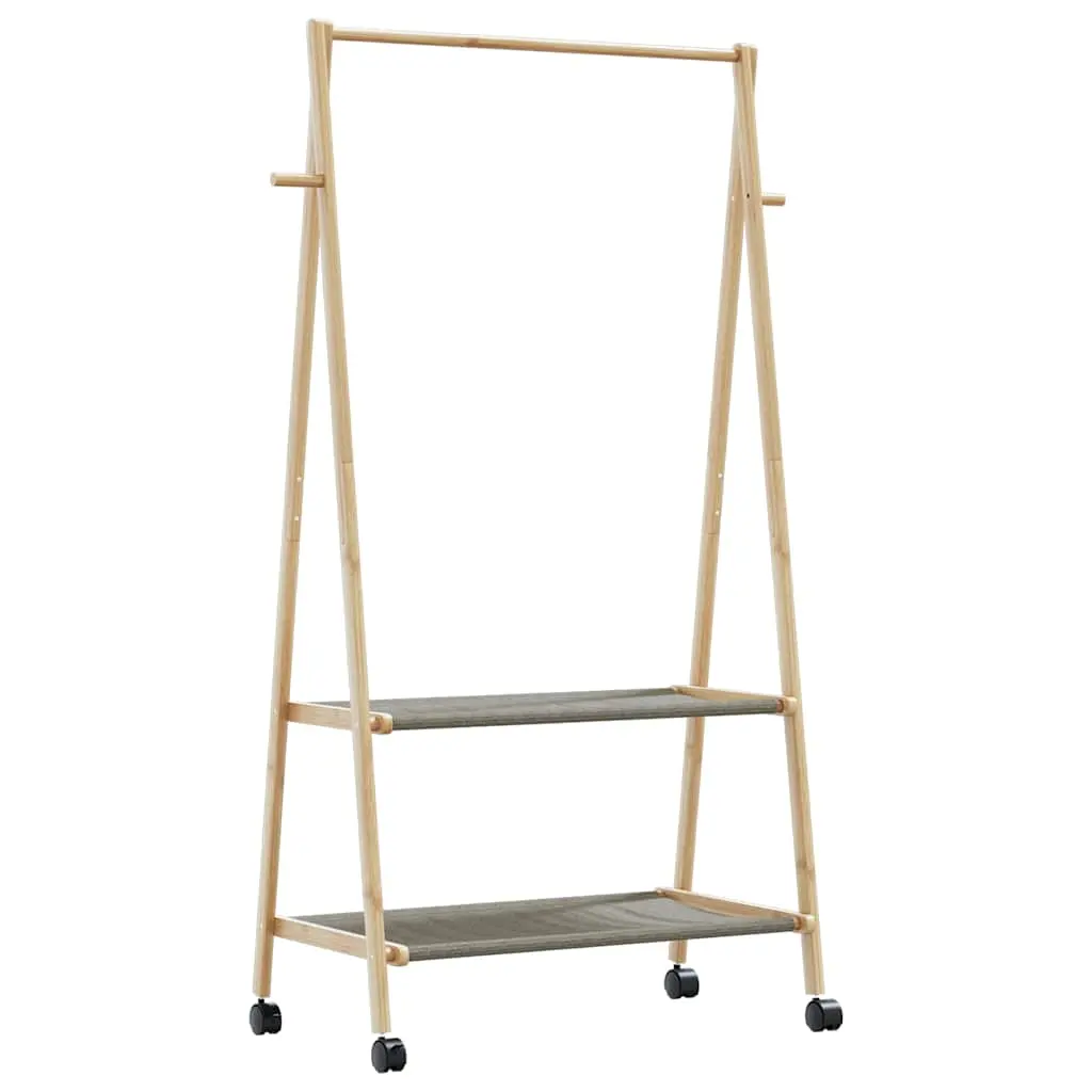 Clothes Rack with Shelves and Wheels 96x45.5x155.5