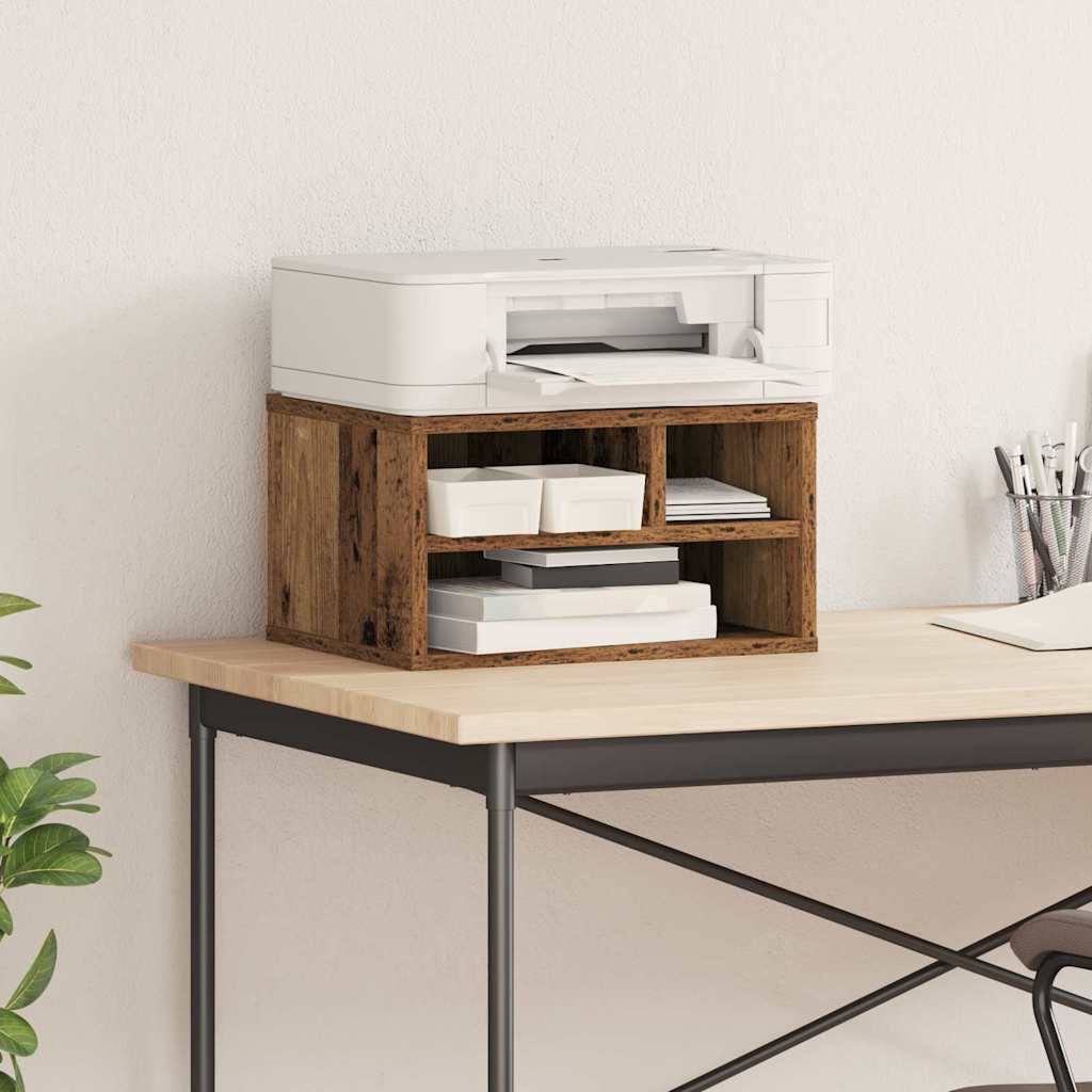 printer stand 40x32x22.5 cm, wood-based material,   printer stand Sonoma oak – Old wood