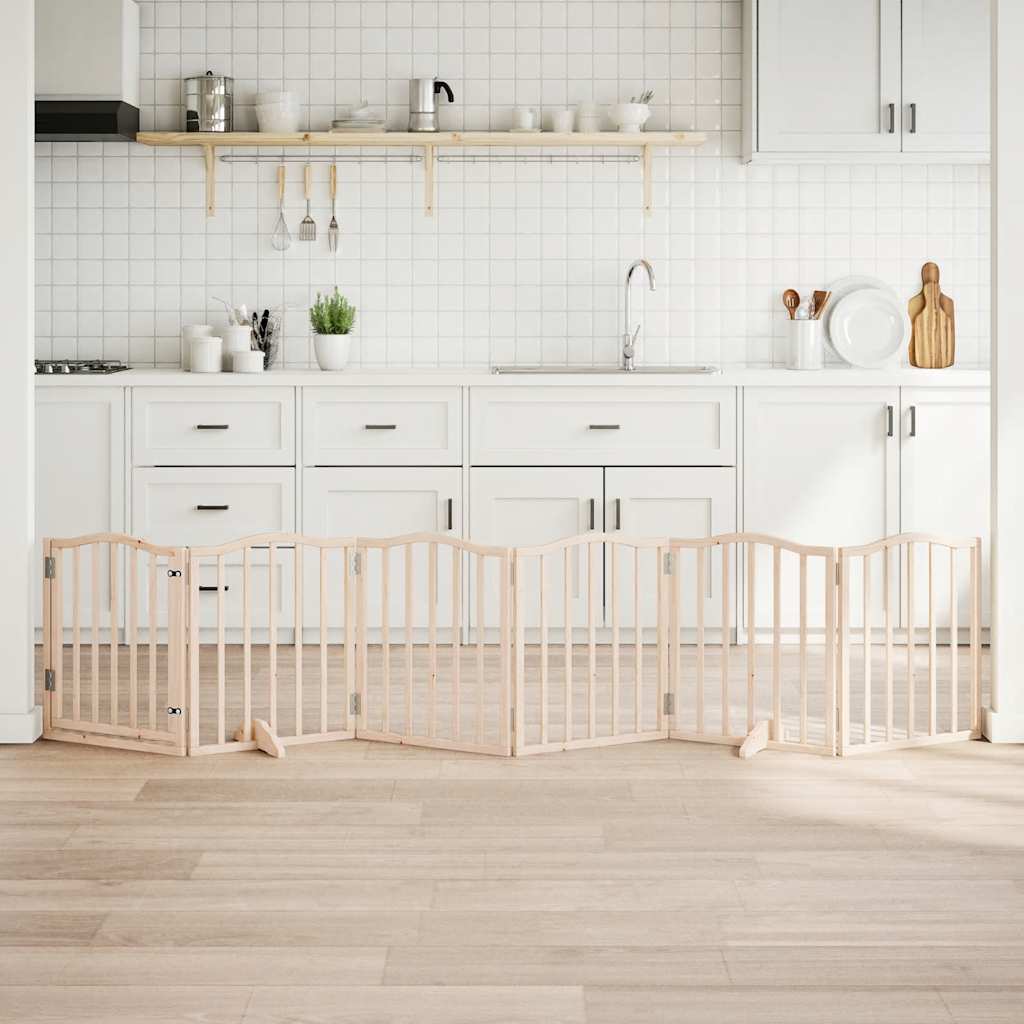   6-piece dog gate with door, foldable, 300 cm