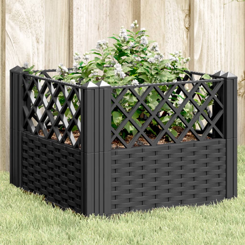   planter box with ground spikes 43.5x43.5x43.5 cm PP  