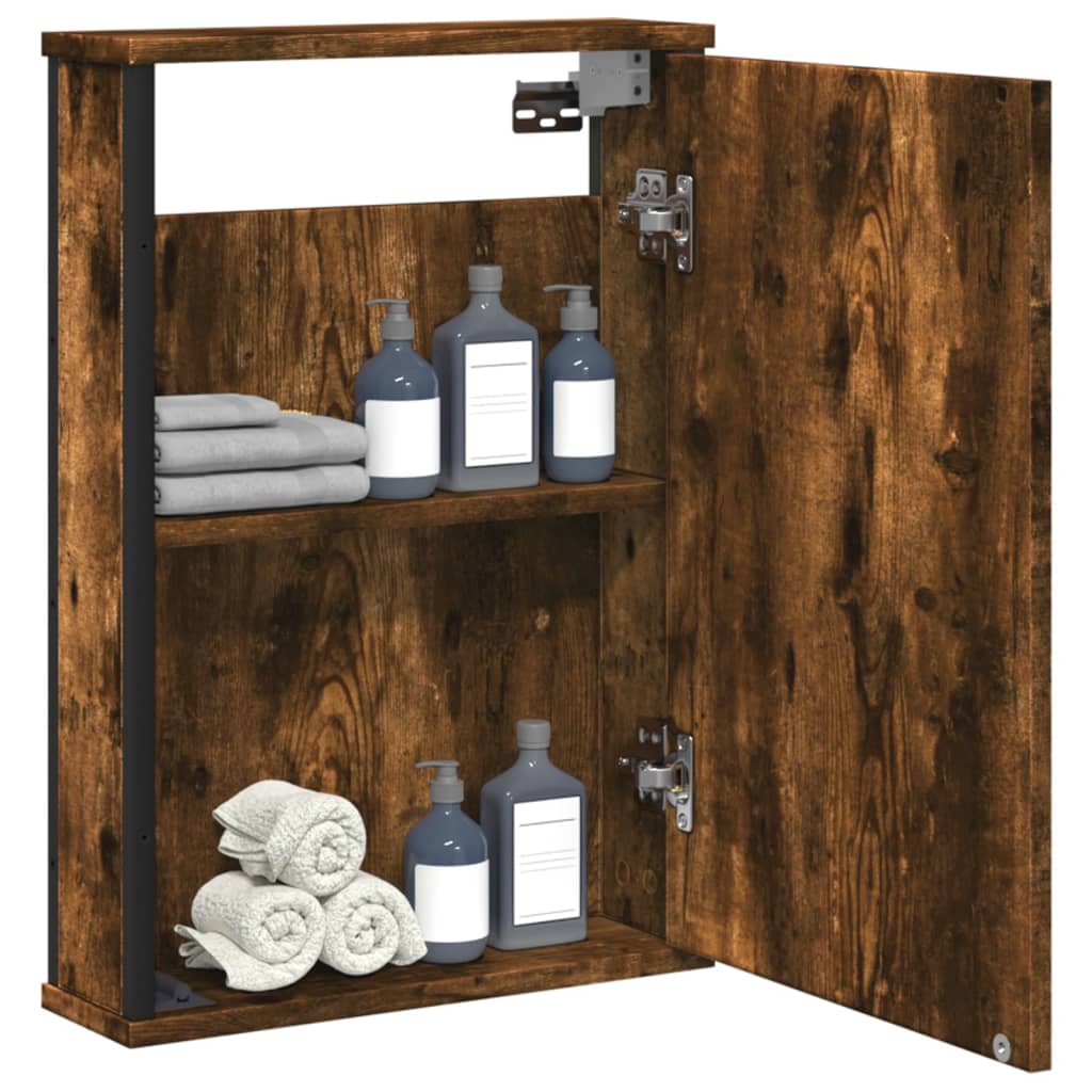   Bathroom Mirror Cabinet Smoked Oak 42x Wood-based material   Bathroom Mirror Cabinet Sonoma