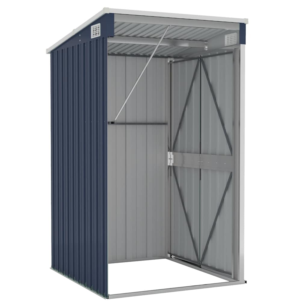 Wall-mounted Garden Shed Galvanized Steel Anthracite Grey Storage_voghion.com