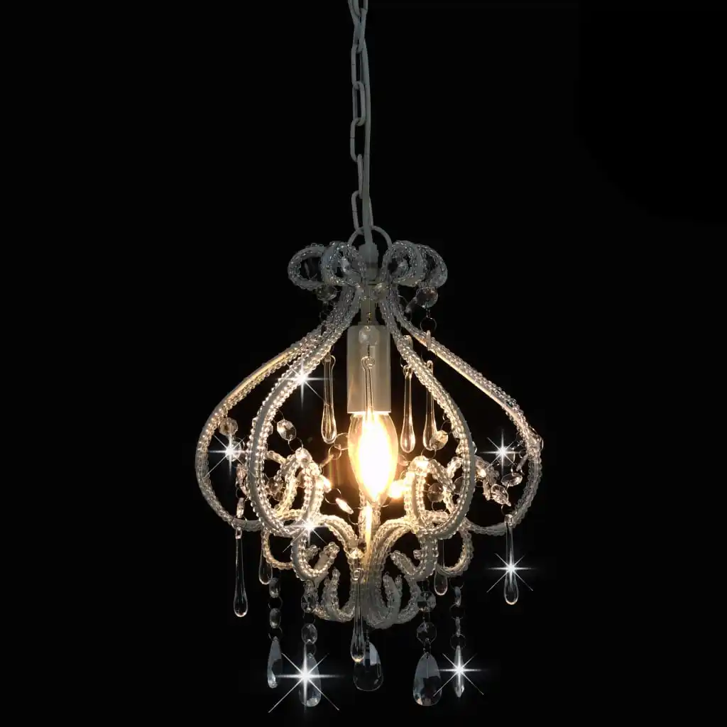 Ceiling Light with Beads Round E14 Ceiling Light