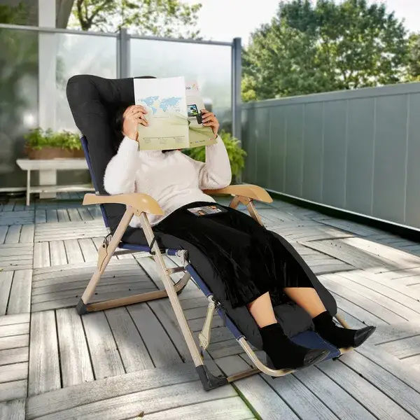 71x22in Plus Type Chaise Lounger Cushion Recliner Rocking Chair Sofa Mat Deck Chair Cushion For Outdoor Patio Garden